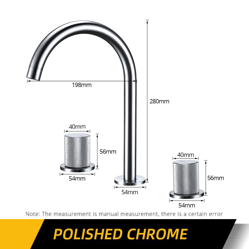 

Матовый золотой смеситель для раковины, кран для горячей и холодной воды, рифленый дизайн, двухрычажный смеситель для мойки, настольный смеситель с поворотным изливом на 360°