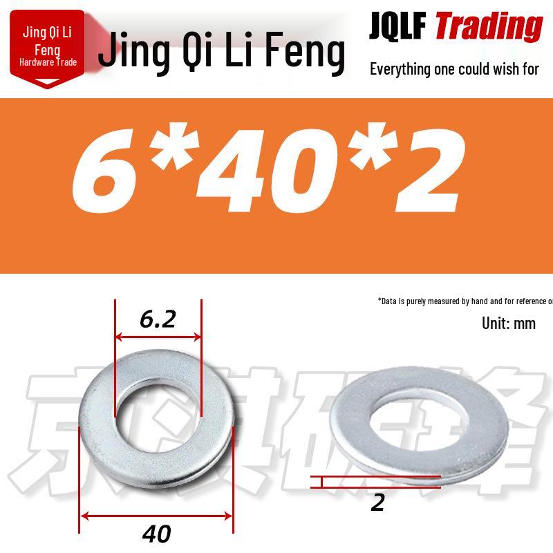 4.8 Grade Galvanized Flat Washer, M3-M14, Thickened Iron Gasket