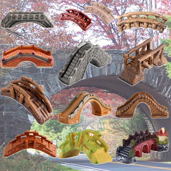 Dekoratif Aksesuar Porselen El Sanatları için Ayırt Edici Dekorasyon Su Manzarası Köprü Ev Dekorasyonu