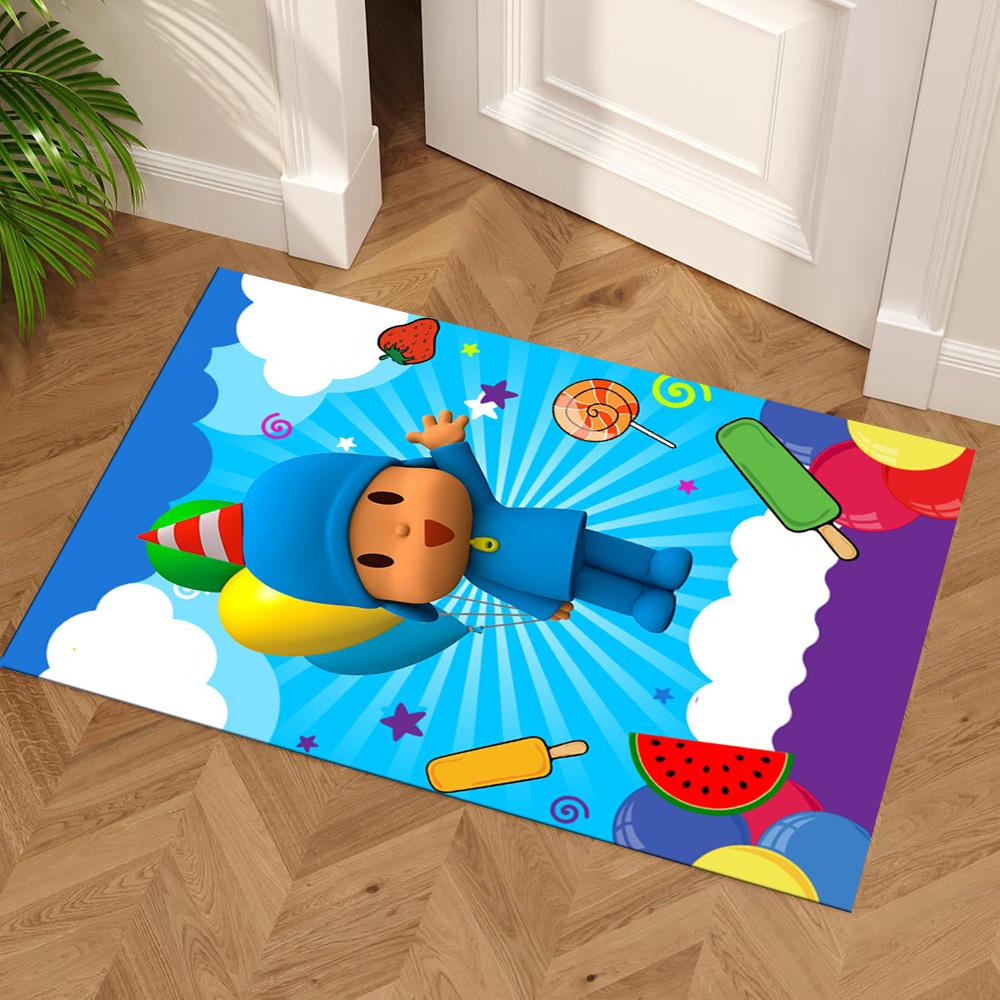 Pocoyo Carpet Suitable for Dormitory Living Rooms Game Room Hallway Anti-slip Rug Decorate Offices Perfect Gift for Friends & Family