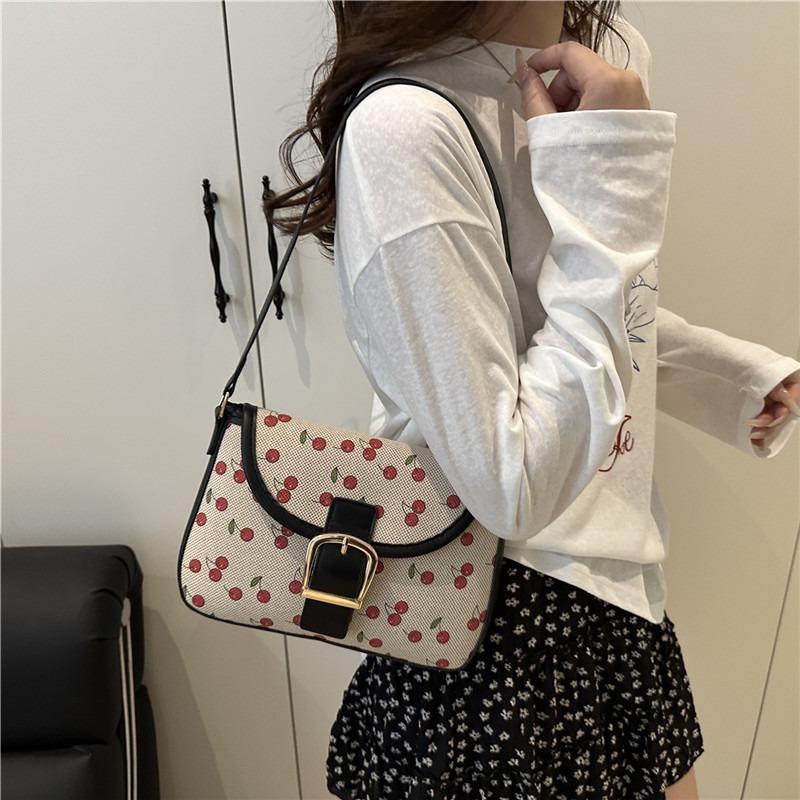 Fashion trend contrasting colors sweet large capacity shoulder armpit bag summer new handbag women's bag