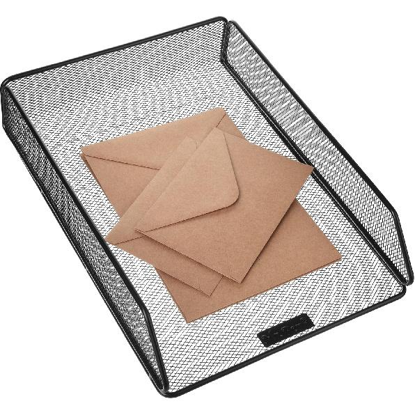 Mr. Pen Mesh Desk Organizer - Single Tray with Letter Tray, File Holder for Desk Paper Management