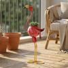 Pot Colorful Metal Animal Planter Freestanding Peacock