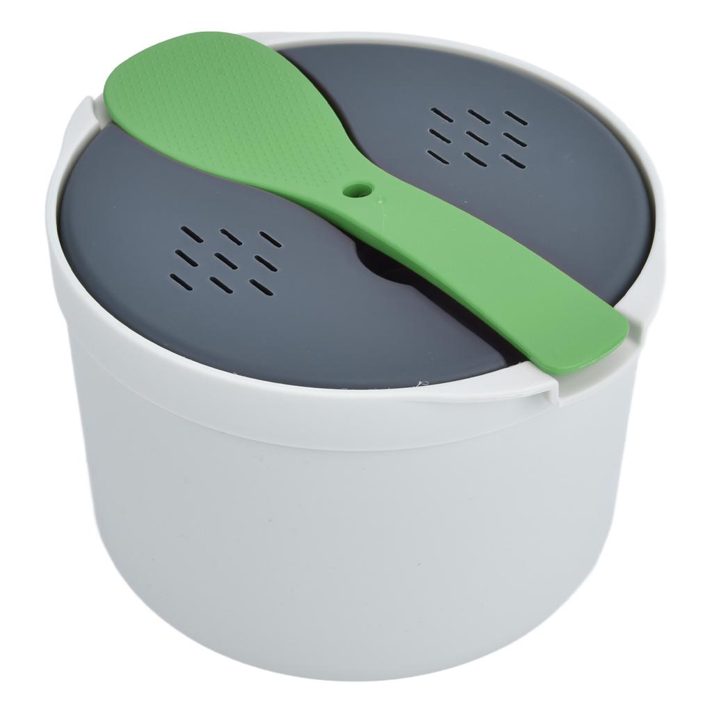 Microwave Rice Cooker 2L Food Grade PP Material Rice Spoon Lid Strainer Steaming Pot Rice Cooker Set
