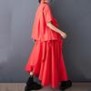 Conjunto informal de verano vintage extragrande de 2 dos piezas camisas holgadas para tops holgados vintage blusas para mujer camisa de botones ropa falda