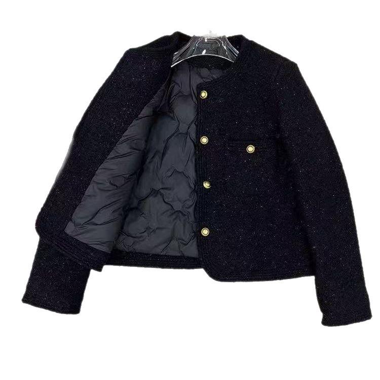 Women's Down-Filled Thickened Short Jacket - New Autumn/Winter Korean Style, Warm and Elegant