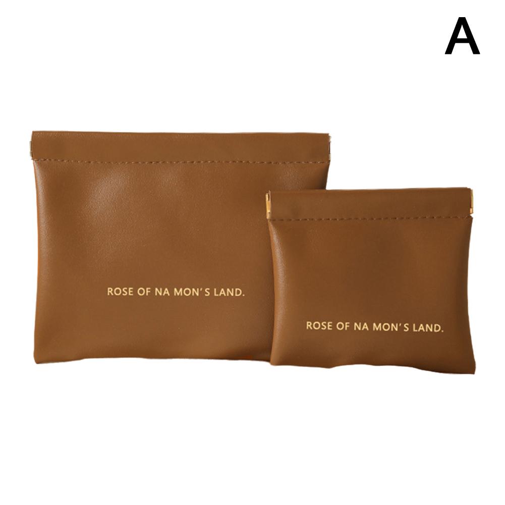 Simple Lipstick Makeup Storage Bag Women Fashion Portable Mini Key Jewelry Cosmetic Organizer Pouch Handbag Pu Small Bags Gift