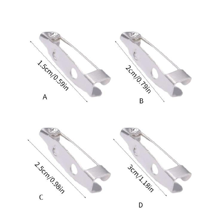 50Pieces Safety Bar Pins Secure Back Clasp with Easy Sewing Holes For Craft Project Sewing And Creative Accessories Kits