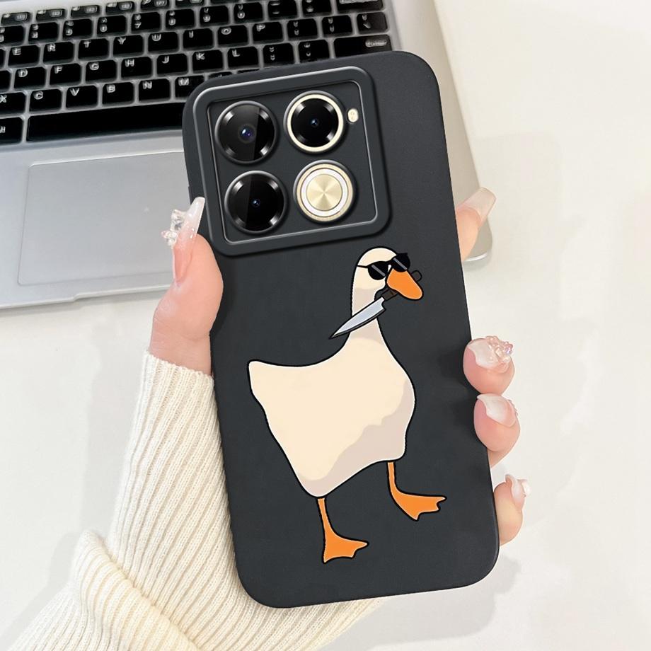 Soft Silicone Phone Case For Infinix Note 40 Pro 4G 5G Note40 Pro+ 40x Funda Cartoon Animals Flower Fashion Printed Back Cover