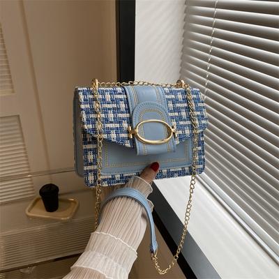 Retro-Kette Umhängetasche Damen Nische Trendige Umhängetasche Modische einfache kleine quadratische Tasche