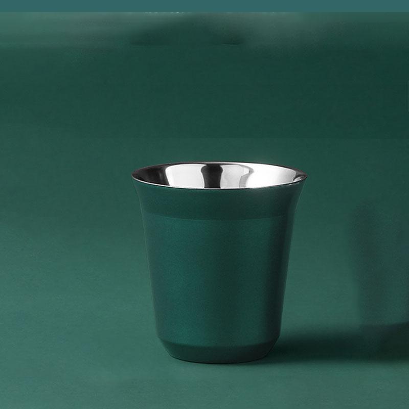 80ml 304 Stainless Steel Coffee Cups Wine Glass Espresso Mugs Double Wall Heat Insulated Capsule Cup Small Capacity Tea Bottle