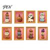 Waterproof Fridge Magnets Halloween Pumpkin Frame Refrigerator Magnet, Vintage Ghost Whiteboard Decorative Magnet for Holiday Party