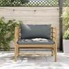 Maison Exclusive - Canapé de jardin avec coussins gris foncé Bambou