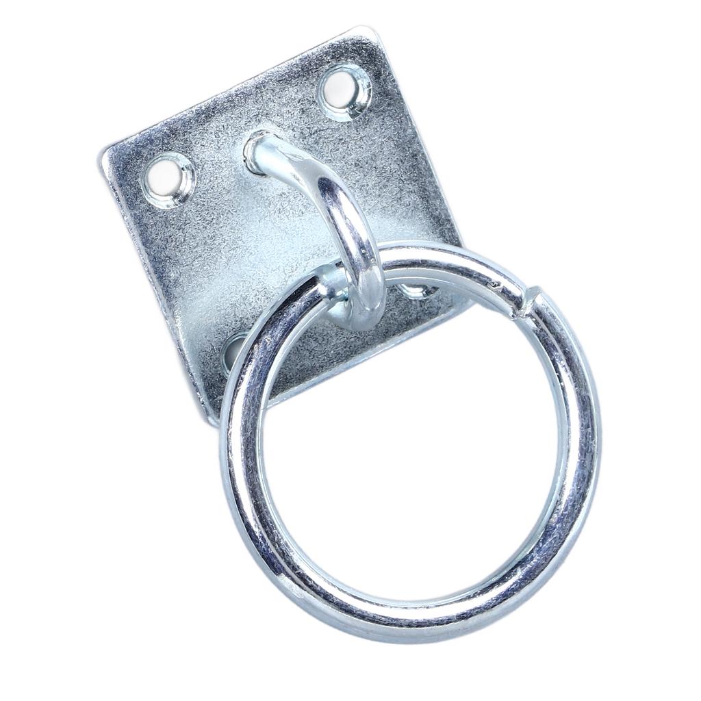 Tie Ring Plate Rust Proof Safe Wall Mount Metal Horse Hitching Ring for Stable Horse Bathing