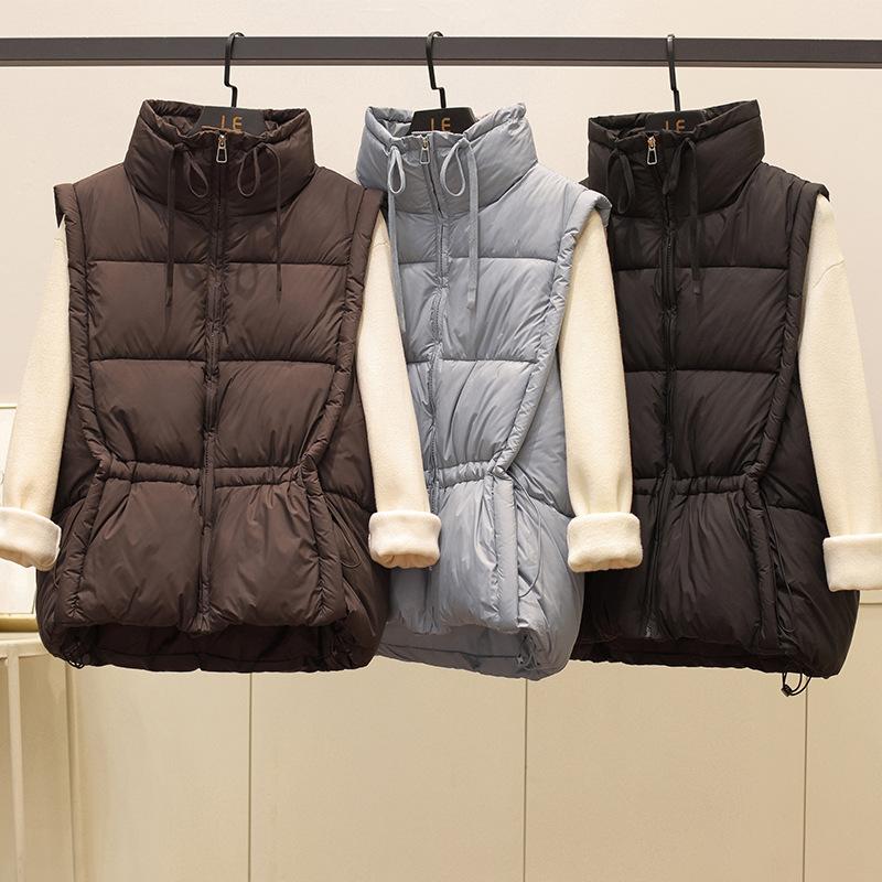 Autumn and winter new women's lightweight sleeveless jacket vest thickened warm sports and leisure loose lightweight jacket