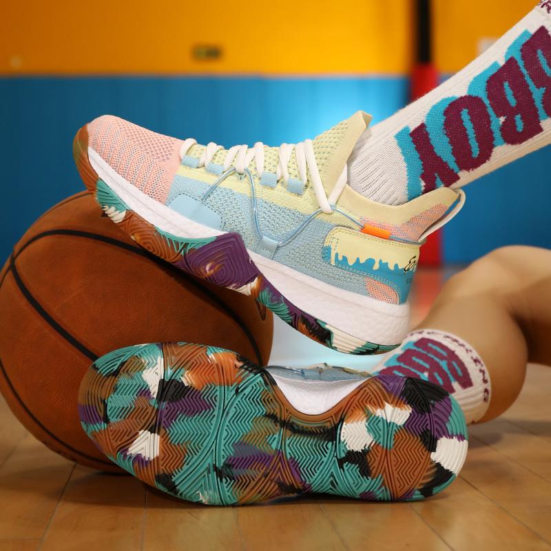 35-46 Teen Adult Large Shock Absorbent Anti Slip Wear Resistant Breathable Outdoor Basketball Shoes Casual Sports Shoes