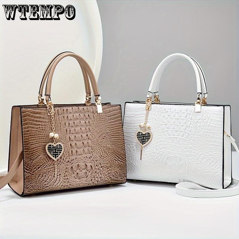 New Handbag With Crocodile Pattern, High Quality And Large Capacity Gift For Mom Crossbody Handbag Tote Bag