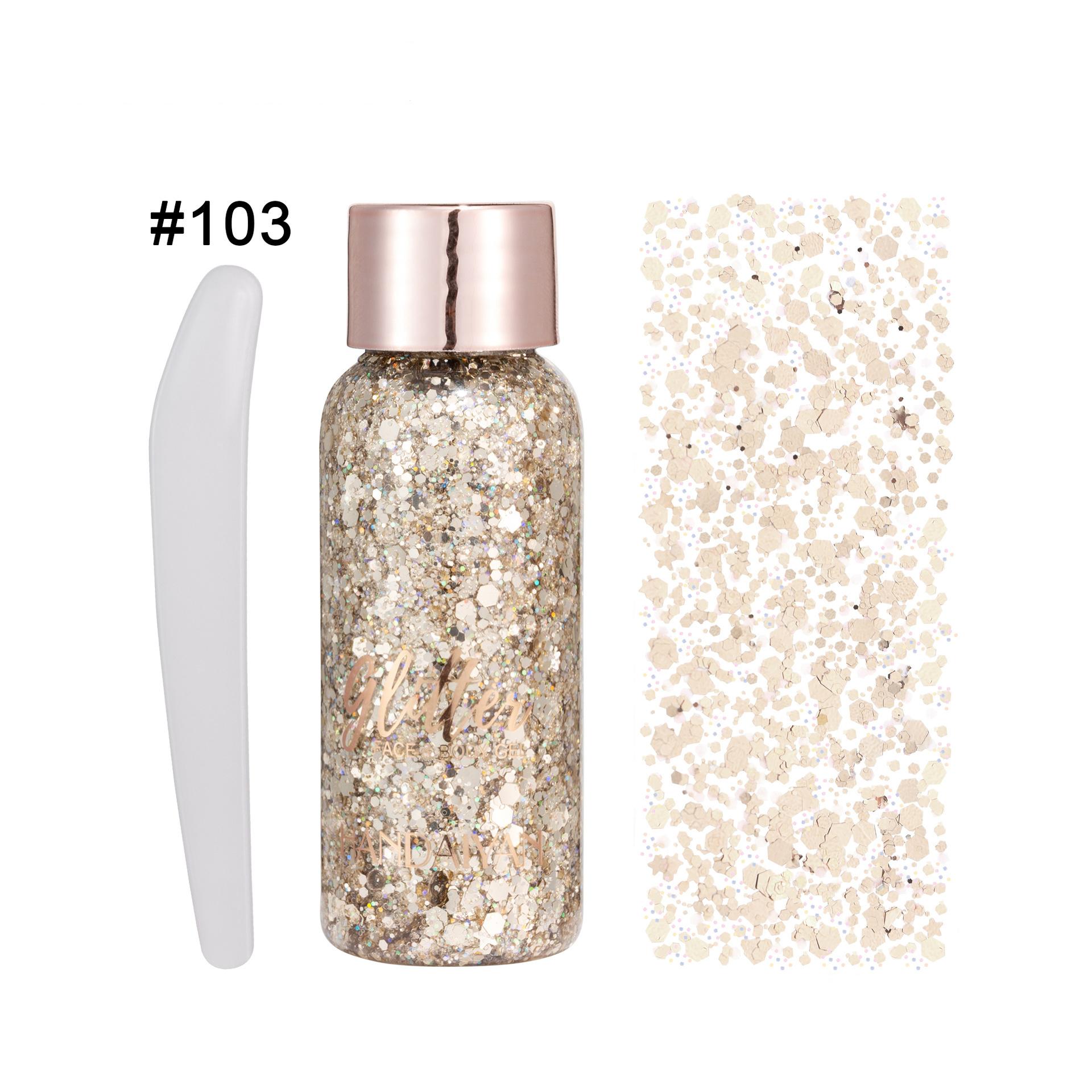 Handaiyan Nail Hair Body Face Eye Glitter Gel Art Loose Sequins Cream Chunky Glitter Party Festival Stage Face Shiny Makeup