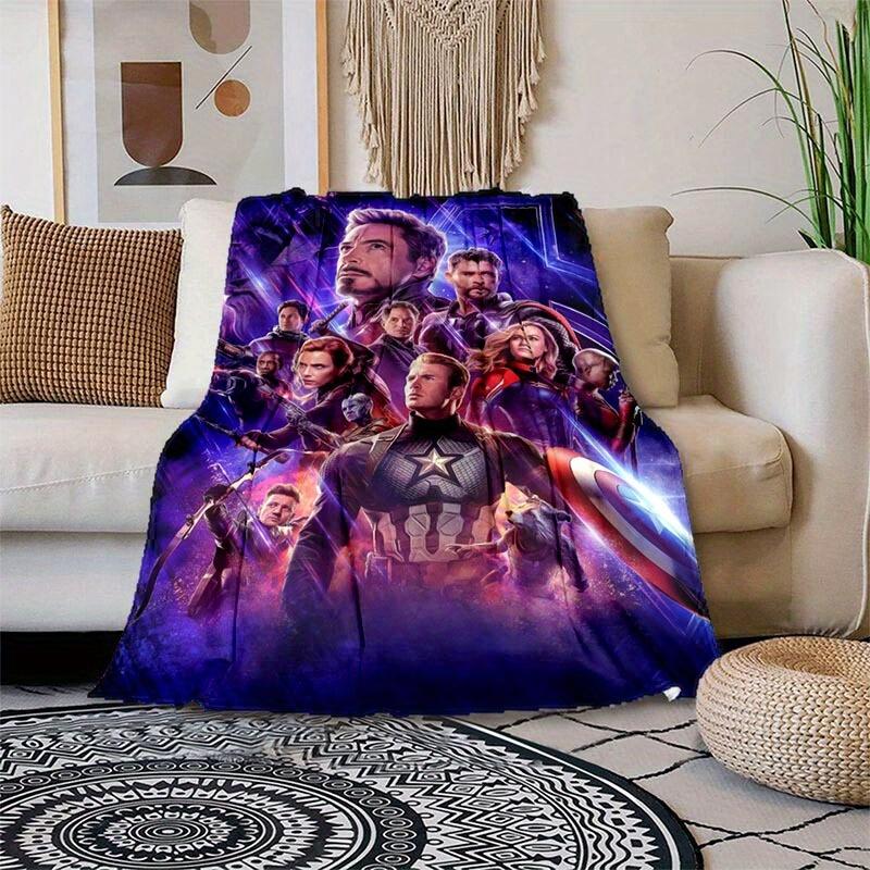 1pc Avengers Printing Blanket - Soft, All-Season Throw for Living Room, Bedroom,Personalized Gift with Adorable Cartoon Design