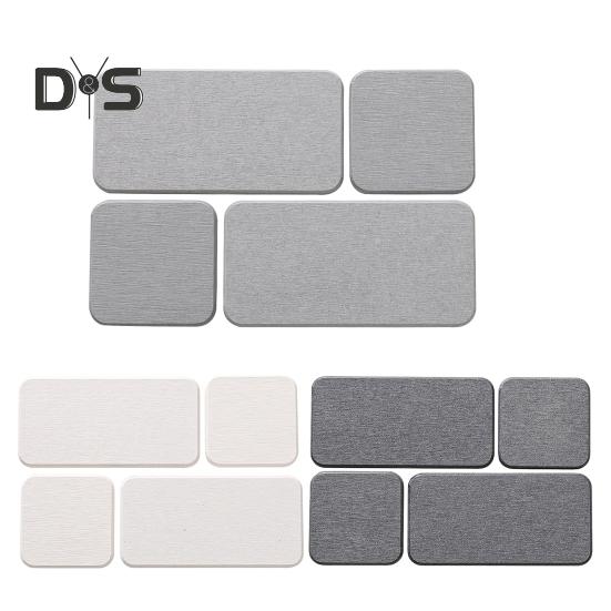 4-teiliges wasserabsorbierendes Steintablett, sofort trocknende Spülbeckenuntersetzer, Küchenschwamm, Handseifenschale und Zahnbürstenhalter für die Badezimmertheke