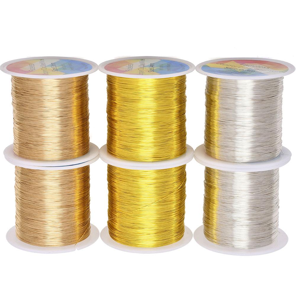 100m/328ft Fadeless Copper Clad Steel Wire Bendable Metal Sculpting Wire for Craft Floral Jewelry Making 0.3/0.4mm