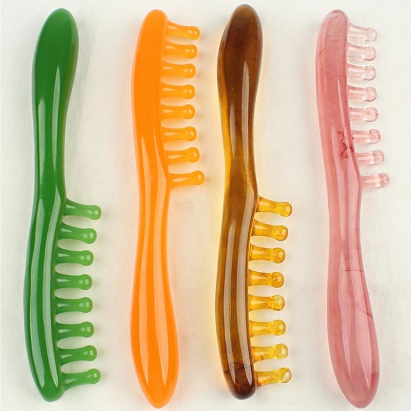 Portable Scalp Massage Comb Relieves Tension In Head Shoulders Wax Resin Headache Relief Brush