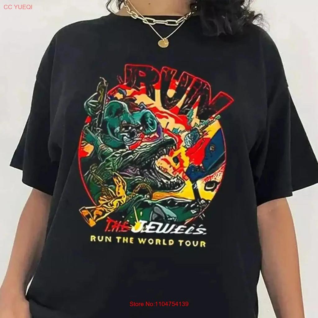 Run The Jewels Band World 2023 Tour T Shirt Full Size S 5XL Vintage Washed Versatile Homme Casual Stylish Fashion Slightly