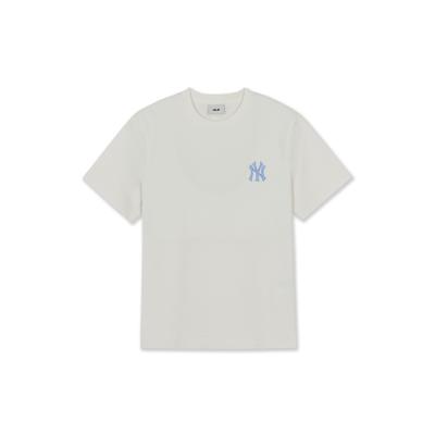 MLB New York Yankees Crew Neck Cotton UV Protection Short Sleeve T-Shirt Unisex T-Shirt 3ATSM0864-50IVS