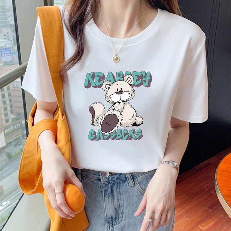 VEZFAA Damenmode Casual Sommer Frühling Kurzarm O-Ausschnitt Blusen & Hemden