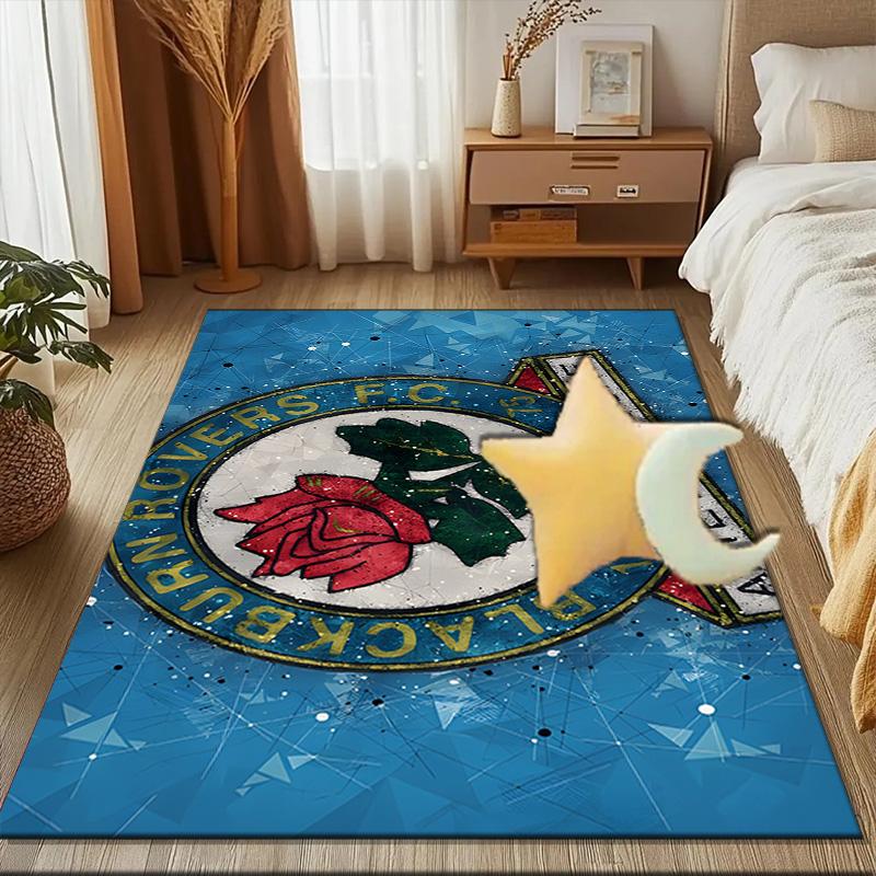 Rovers Crest Football Club Printed Office Carpet Chair Cushion  Entryway Rug, Rugs for Living Room, Bedroom Christmas gifts