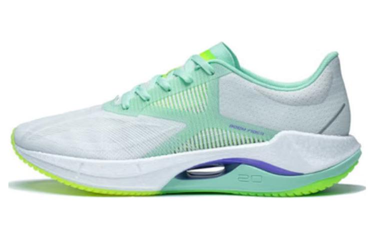 Li Ning Super Light 20 Нескользящие Износостойкие Низкие Беговые Кроссовки Мужские Бело-Зеленые ARBT001-15 45