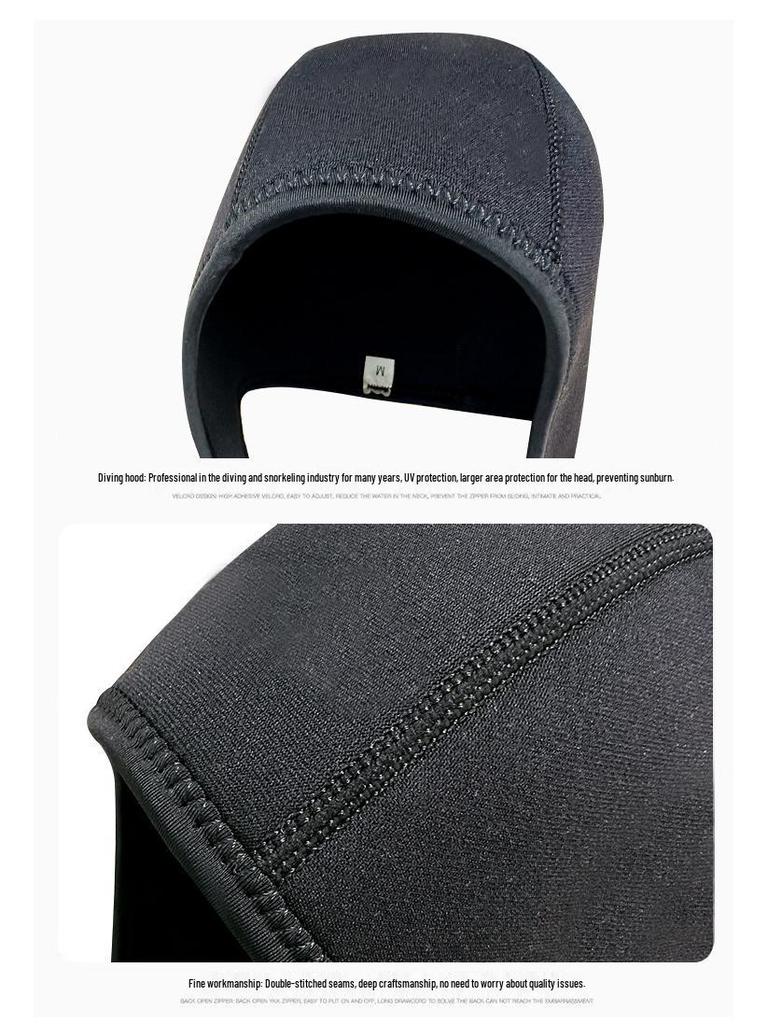 Unisex Quick-Drying Diving Cap - 2.5MM Sun & Ear Protection, Warmth, Adult Swim Hood for Men & Women