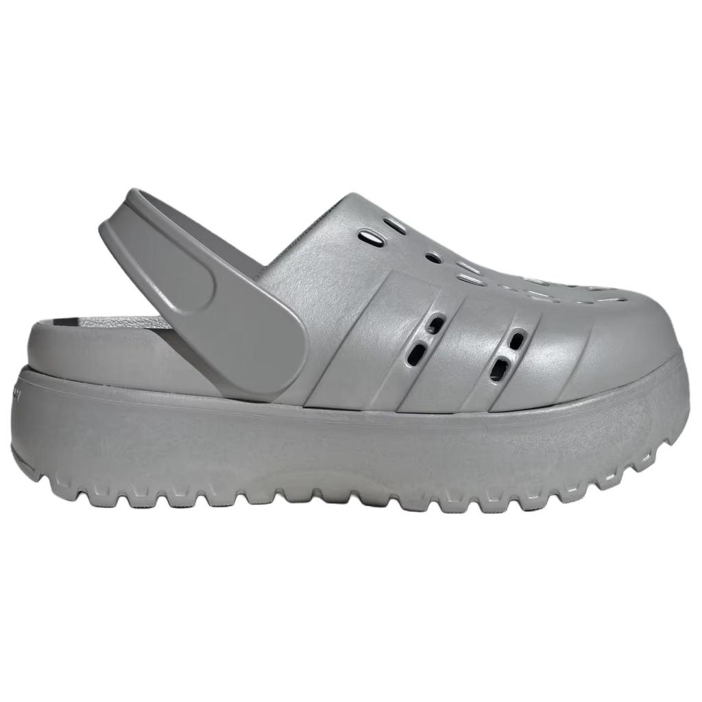 Adidas Adilette Platform Comfortable Soft Clogs Women Footwear Silver JQ9879