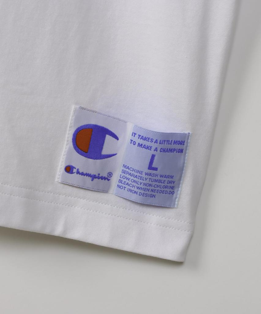 Champion Short Sleeve Crew USA Graphic Logo Garment Wash Men's T-Shirt, White, C3-B314, Neck, 100% Cotton, Made, Print, Embroidered,