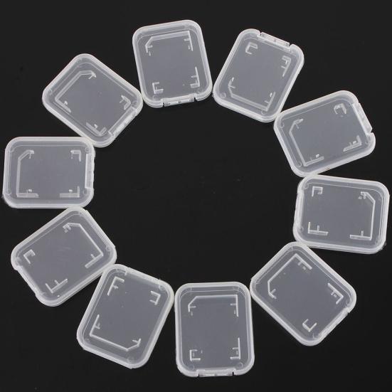 10Pcs/Set SD SDHC Transparent Storage Box Memory Card Protective Case Holder
