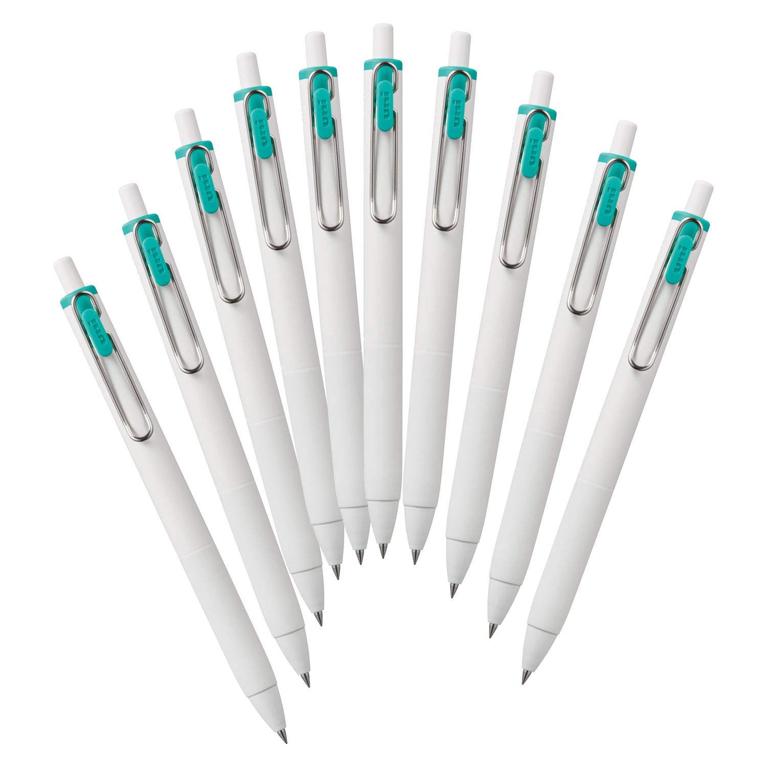 Mitsubishi Pencil One Гелевая шариковая ручка 10 шт. в упаковке Uni-ball 0,38 Изумрудная, ручки, UMNS38.31
