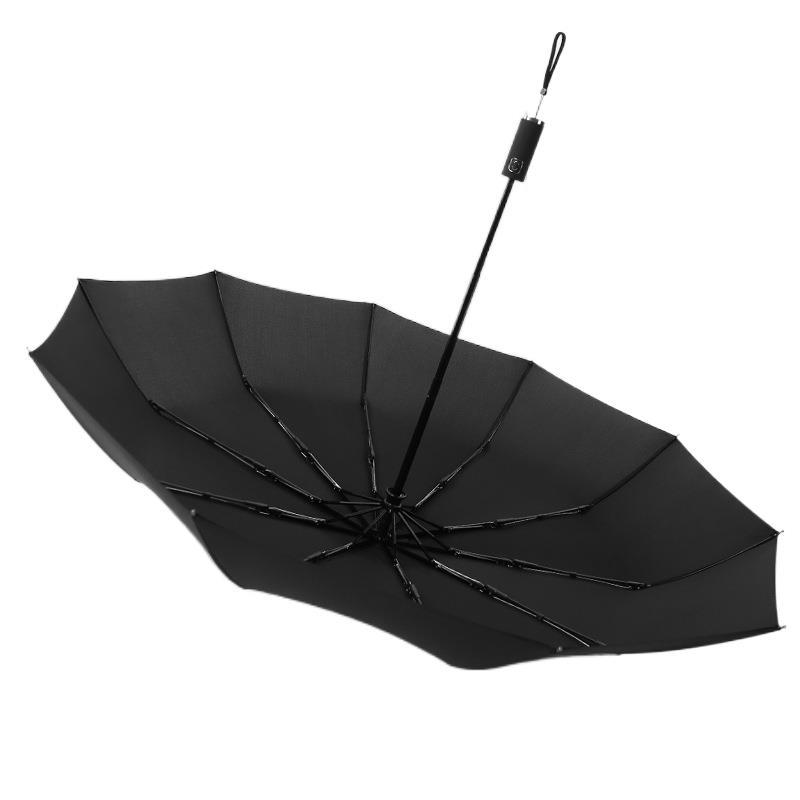 10 Bone Triple Fold Automatic Windproof color scheme Handle Triple Fold Men's Umbrella Umbrella