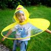 Little Yellow Duck Children's Flying Saucer Raincoat for Boys and Girls, Poncho Rain Cape with Umbrella Hood, Douyin Same Style Rainwear for Students