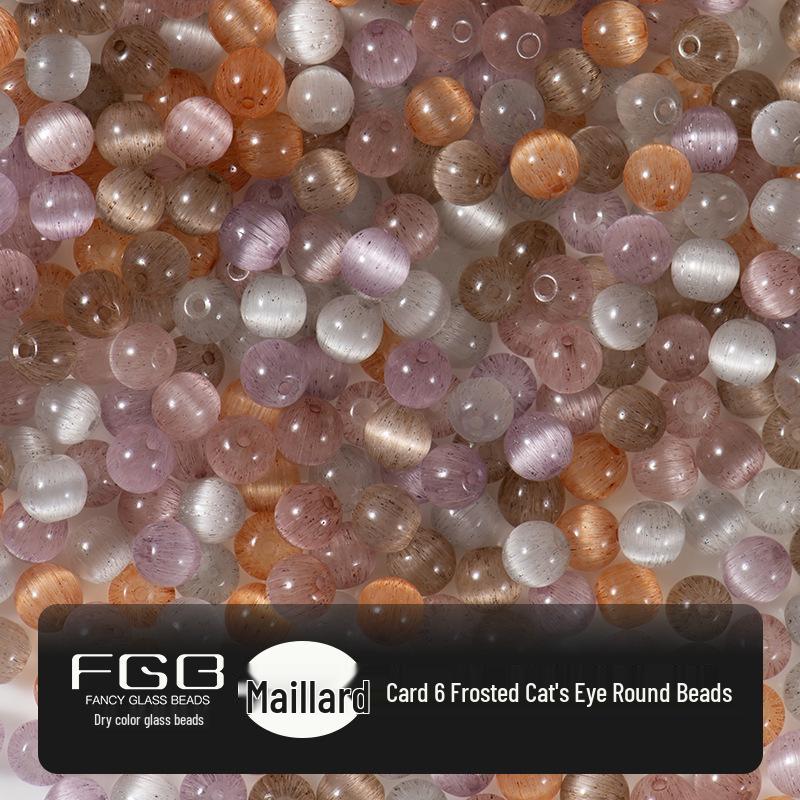 6mm Frosted Cat's Eye Glass Seed Beads for Handmade DIY Bracelets and Accessories