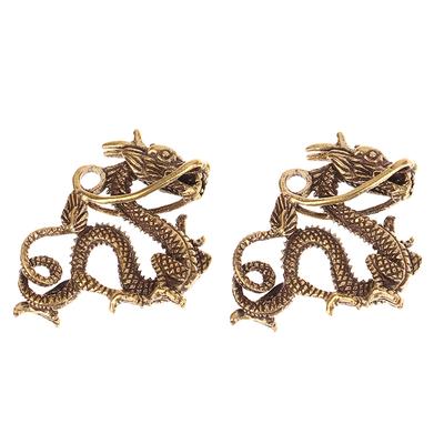 1Pc Retro Messing Drachen Figur Dekor Reichtum Wohlstand Chinesischen Stil Ornament Drache Glück Tier Fengshui Vintage Dekore