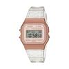 Casio Watch Casio Collection F-91WS-7A3JF Unisex Rose Gold/Clear Peach Gold