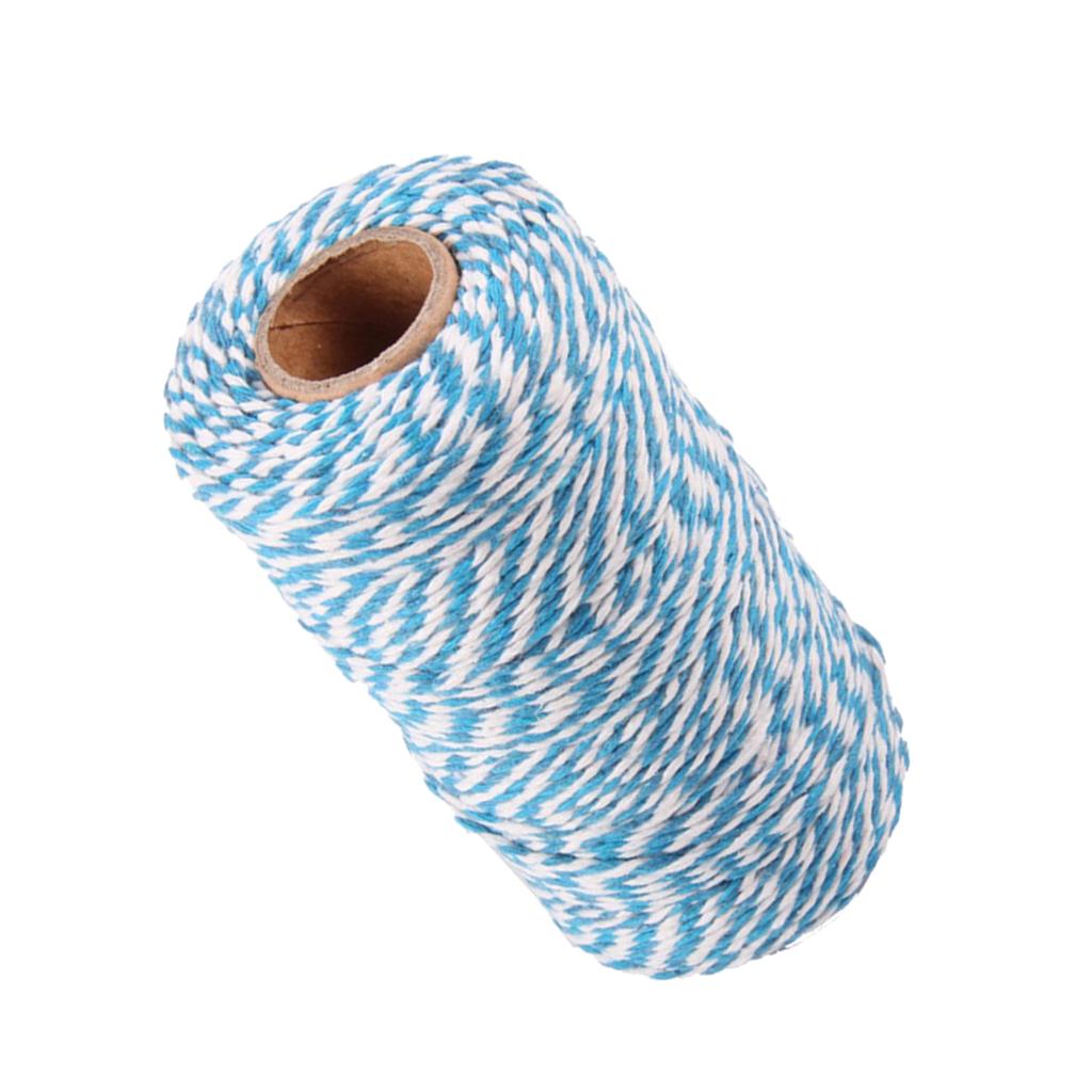 Bakers Twine Cotton Rope Two Tone Jute String for Crafts Christmas Holiday Ribbon Strong Cord for School and Gardening