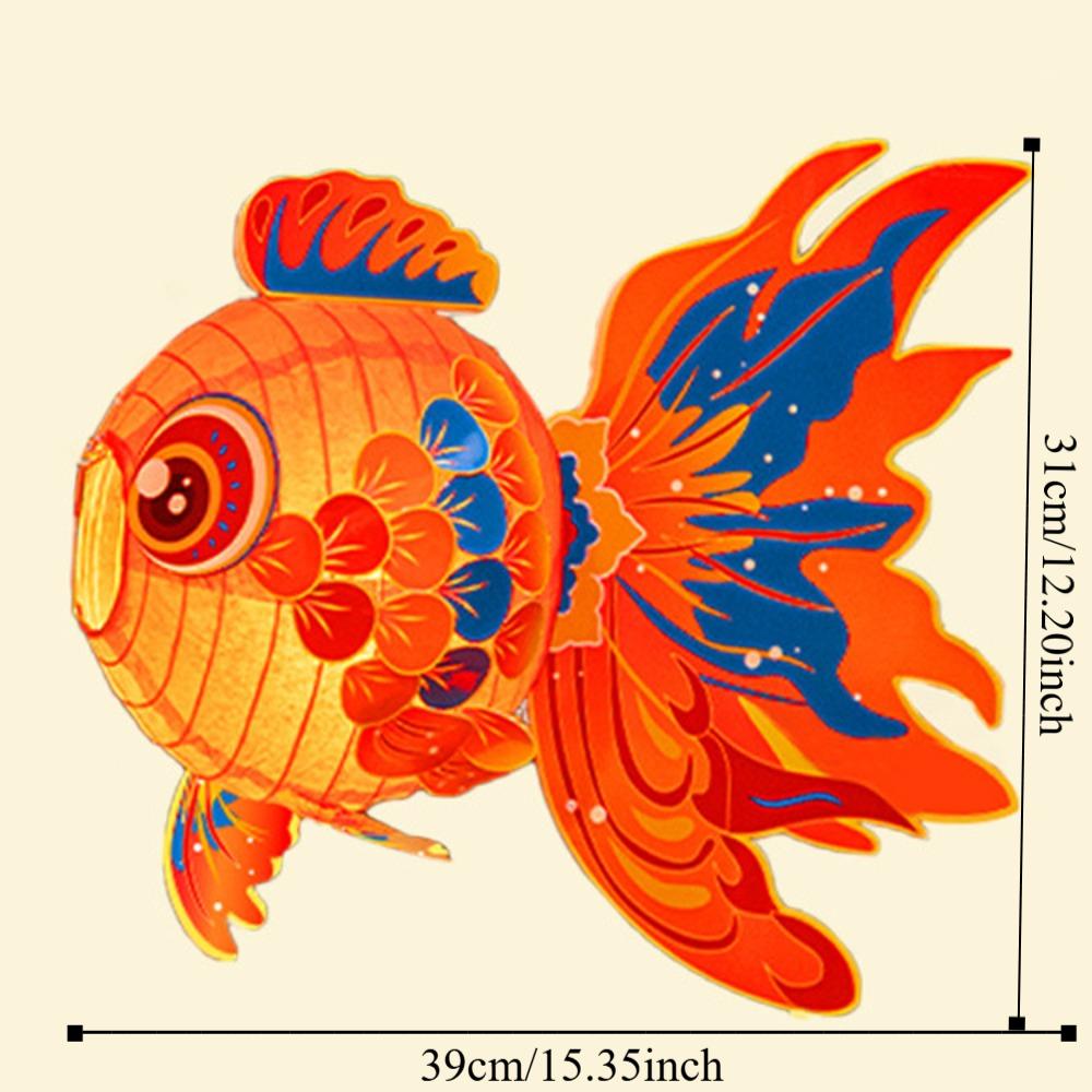 Fish-Shaped Mid-Autumn Festival Fish Lantern Chinese Glowing Handheld Lantern  Hanfu Accessories