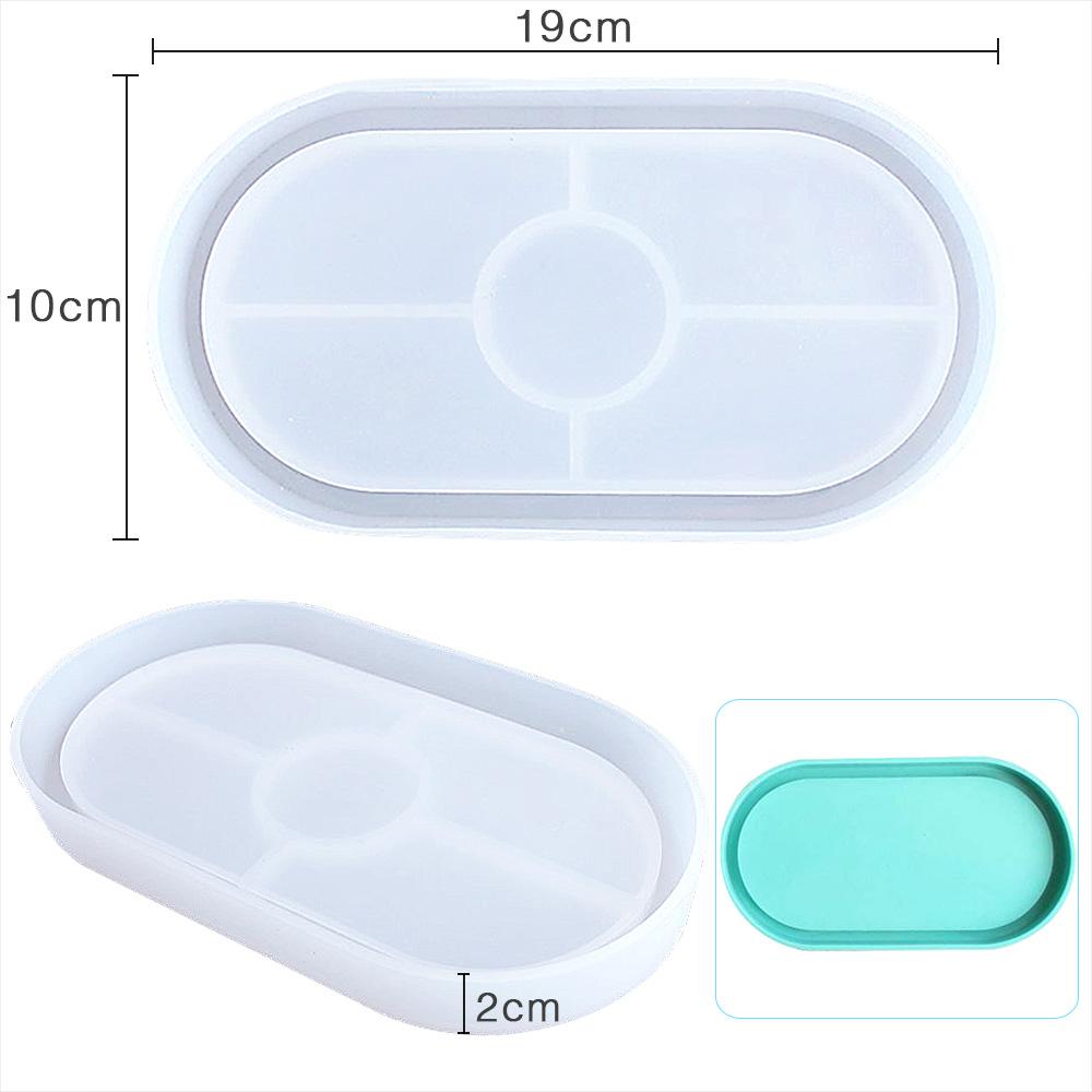 New Oval Mold Coaster Mold Flexible Silicone Tray Mold Ashtray Epoxy Resin Casting Mold Plaster Mold DIY Jewelry Tool