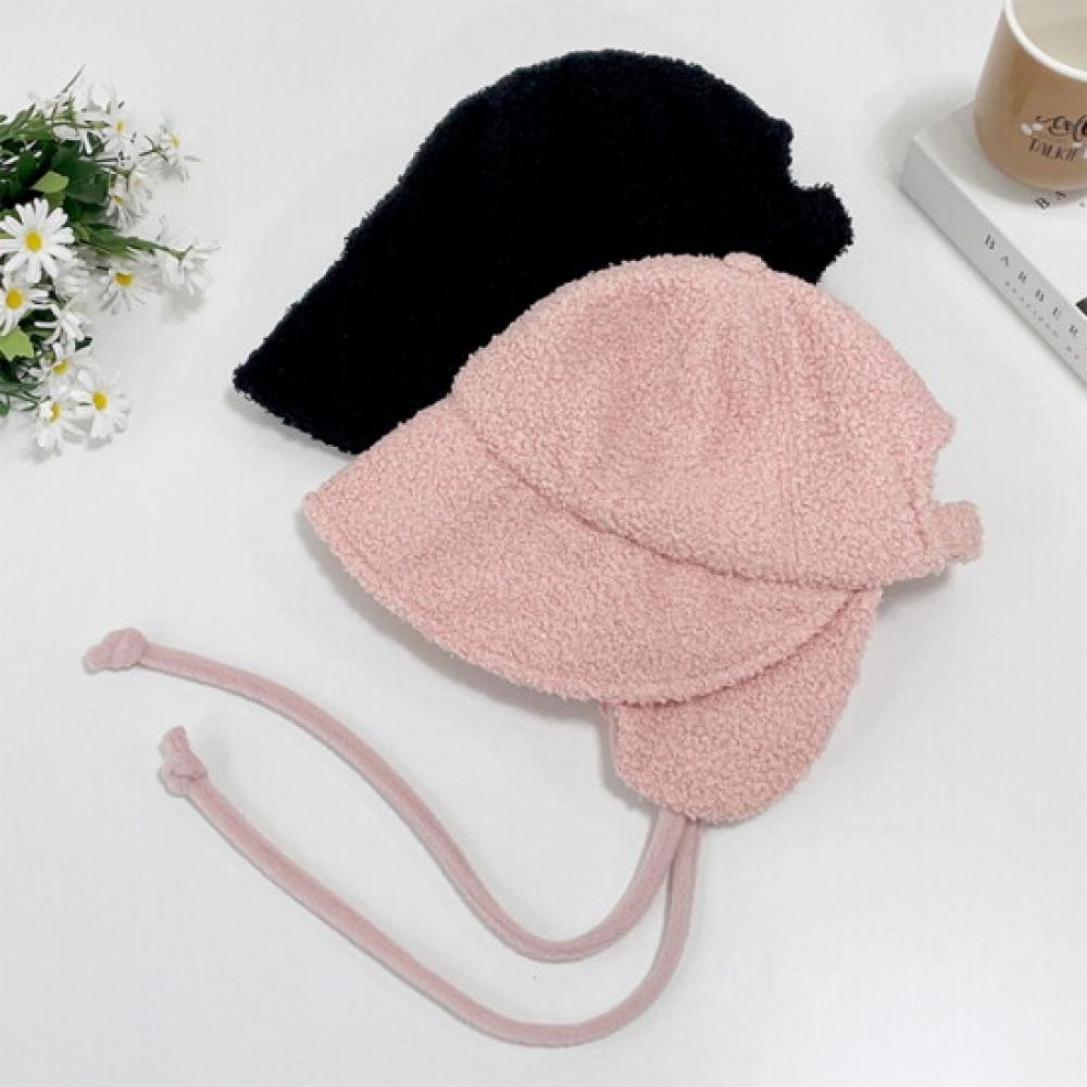 New Arrivals Open Run Women Wool Hat With Ribbon String Ear Covers