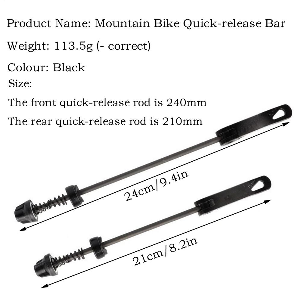 1Pair MTBBike Rear Tire Quick Release QR Skewer Bicycle Wheel Hub Front Smooth Operating Cycling Accessories