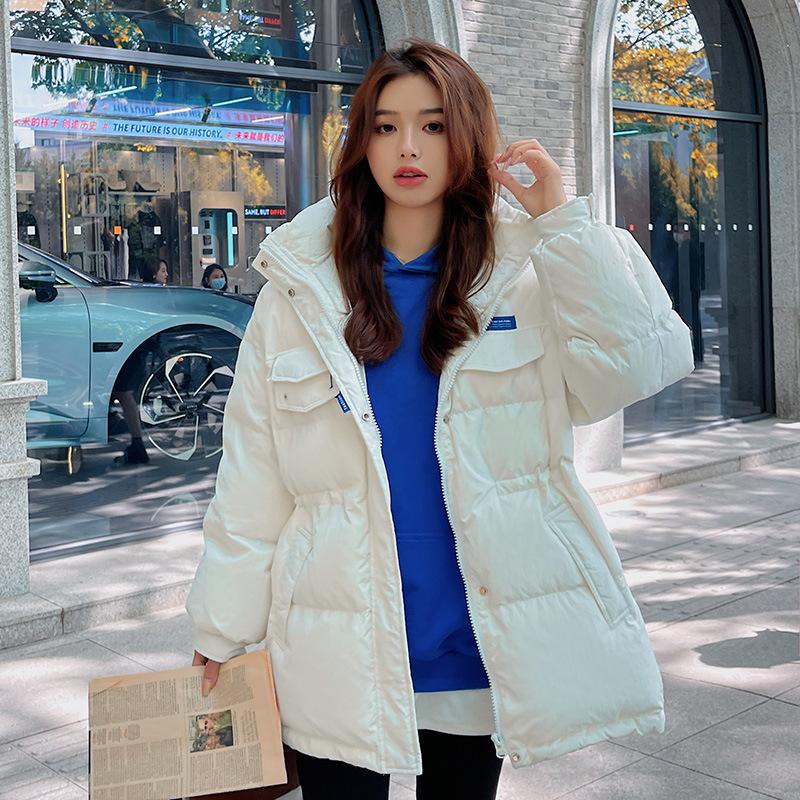 Winter Cotton Long Sleeve Jackets Women's Puffer Parkas Thick Loose Coat with Hood Oversized Warm Padded Outerwear