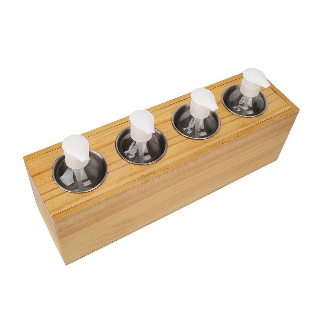 Massage Oil Heater 4 Bottles Constant Temperature Quick Heating Removable Lotion Warmer 110‑240V US