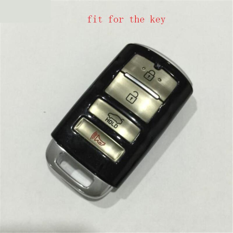 ZAD silicone rubber car key case cover shell skin holder protector for KIA Cadenza New K7 2013 2014 2015 2016 4 buttons key set