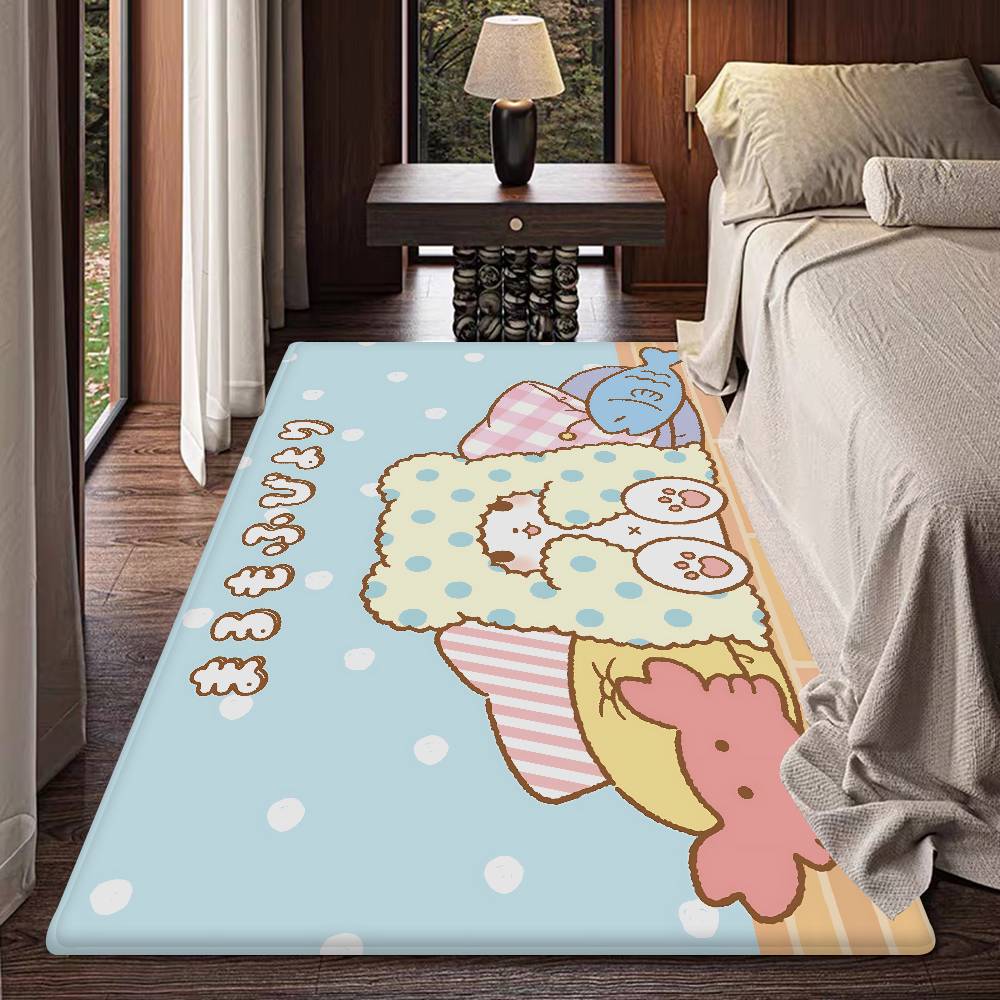 M-Moppu Floor Mat INS Style Soft Bedroom Floor House Laundry Room Mat Anti-skid Household Carpets